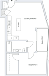 1 Bedroom Floor Plan